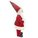 Pupazzo Babbo Natale H40 cm con Minilucciole Rosso e Crema