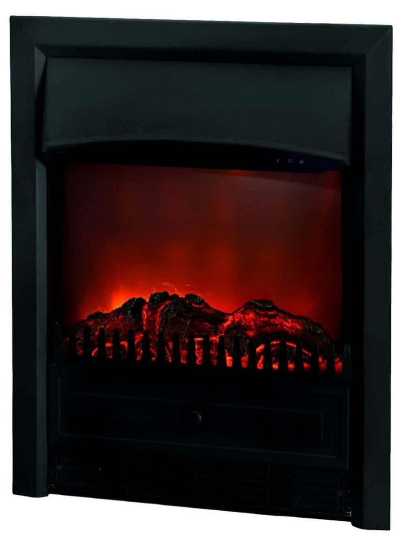 Bruciatore Elettrico da Incasso per Camini 1800W Ruby Fires Lagos Nero