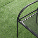 Panchina da Giardino 110,5x53,5x89 cm in Metallo Grigio scuro