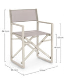Set 2 Sedie Regista da Giardino 55x50,5x84,5h cm Konnor Rastin 