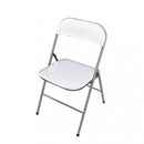 Sedia da Giardino Pieghevole Slim 44x45x78 h cm in Acciaio Bianca Opaca