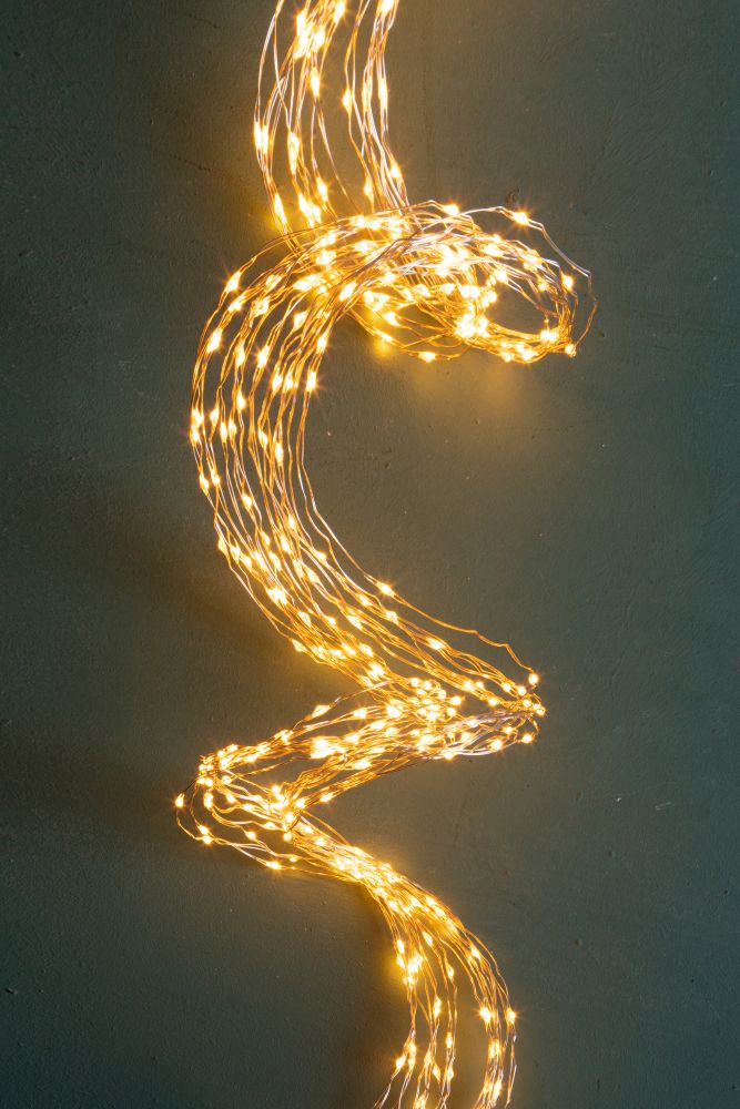 Luci di Natale Capelli Angelo 720 Led 3,2 mt da Esterno in Metallo e Plastica