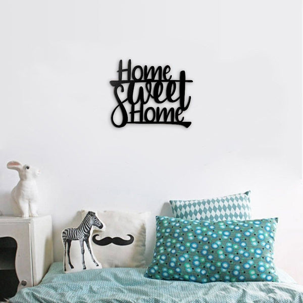 Scritta decorativa 40x33 cm home sweet home nero acquista