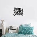Scritta decorativa 40x33 cm home sweet home nero