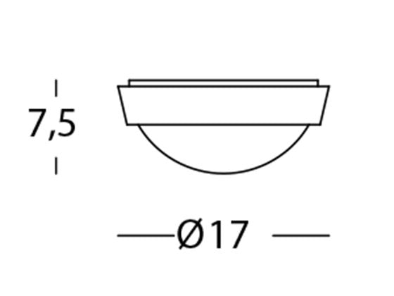 Plafoniera da Esterno a LED 24 8W Tonda Sovil Doris Nero