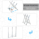 Cavalletto Taglialegna 83x83x79 cm Pieghevole e Triangolare in Metallo con Denti Seghettati Argento      