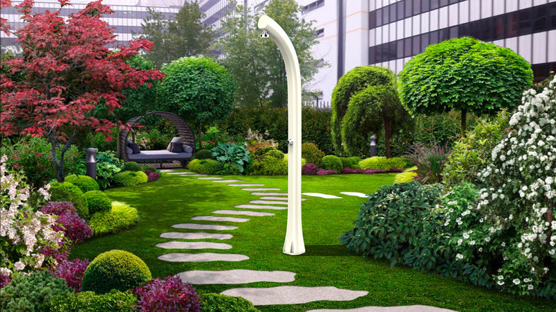 Doccia Solare da Esterno Giardino 30L Miscelatore Arkema Jolly Plus Grigio Antracite