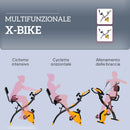Cyclette Pieghevole con Resistenza Magnetica 8 Livelli Volano 2,5kg in Acciaio e ABS Nero e Giallo  