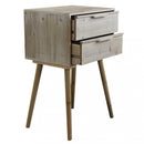 Mobiletto con 2 Cassetti 50x37x80 h cm in Legno di paulownia Tortora