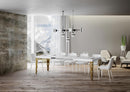 Tavolo Allungabile 160-420x90x77 cm Karamay Bianco Frassino