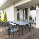 Tavolo Formentera 160/240x90x75 h cm in Alluminio Antracite