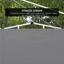 Pareti Gazebo 3x3 e 3x6 m in Tessuto Oxford Grigio con Chiusure ad Anello e a Gancio