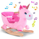 Unicorno a Dondolo Cavalcabile Peluche Cavallo Giocattolo Bambini con Suono