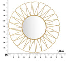 Specchio Rays Ø96x3,5 Misura Specchio Ø43 cm in Ferro Oro