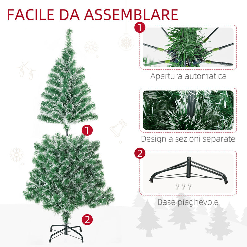 15 Rami Di Pino Finto Innevato Per Decorare L'albero Di Natale, Ghirlande E Centrotavola – Colore Verde Con Effetto Ghiaccio, 27 Cm