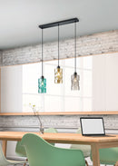 Lampada a Sospensione da Interno  E27 in Metallo Nero Opaco