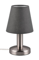 Lampada da Tavolo da Interno Attacco E14 in Metallo Nichel Satinato 