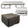 Pouf Letto Brandina con Materasso Pieghevole 78x78x47 cm Avalli Contract Marrone
