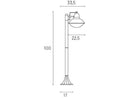Lampada Palo da Giardino E27 60W in Alluminio Sovil Corten