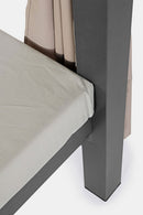 Letto a Baldacchino da Esterno 188x208x205h cm con Tende Laterali Struttura in Alluminio Dream Antracite  