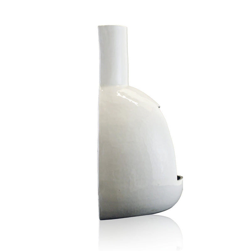 Camino a Bioetanolo da Parete in Ceramica 50x60 cm Ferazzoli Peer Bianco