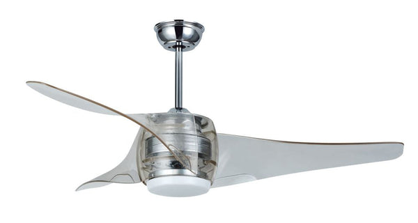 acquista Ventilatore da Soffitto con 3 Pale e LED Ø127 cm 3 Velocità Sulion Mustang Trasparente