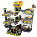 Garage GiocattoloMultilivello per Bambini con Dinosauri e Auto 5 Piani Multicolore