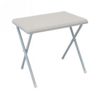 Tavolino 51,5x37x47 h cm in Metallo e PVC Bianco