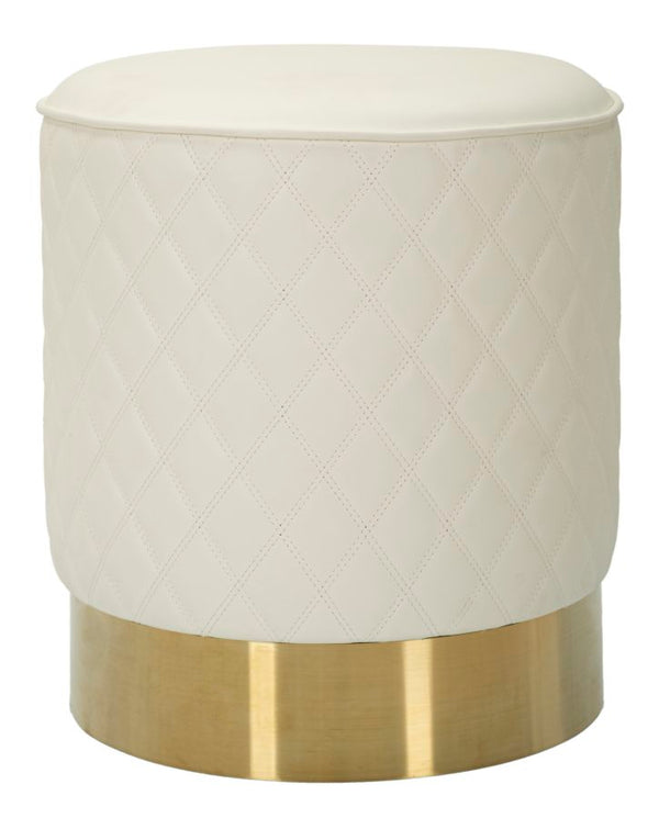 Puff Rotondo Sharon Ø36x39 cm in Pino e MDF e Metallo e Plastica acquista