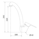 Rubinetto Miscelatore Monocomando Girevole Lavello Alto in Ottone Mariani Vela Cromato