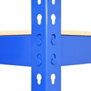 Set 3 Scaffali Senza Bulloni 90x50x180 cm in Acciaio Blu  