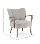 Poltrona Soggiorno 66,5x73,5x81 cm Moritz in Bouclè