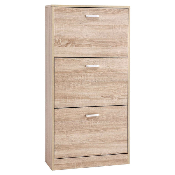 prezzo Scarpiera 3 Ante 62,5x25x120 cm in Legno Rovere