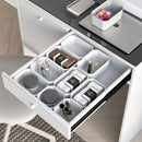 Contenitori Organizer Cassetti da Bagno 10 Cubi in Tecnoplastica Emuca Tidy Bianca