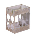 Portabottiglie 6 Posti 30x20xh34 cm in Legno Naturale