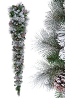 Tear Drop con Pigne innevato123 Tips dimensioni 120X50 Verde