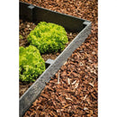 Bordo Flessibile da Giardino Verdemax Effetto Roccia 5 m x 12 cm in PP Grigio      