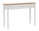 Console Fissa Matera 107x80x37 cm in Legno MDF e Ferro Bianco/Marrone