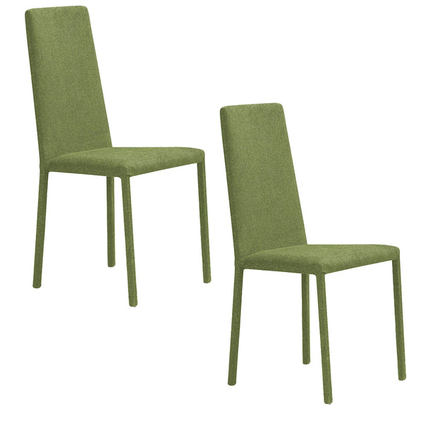 Set 2 sedie Imbottite 45x52x91 cm In Tessuto Savoy Betty Plus Verde Lime sconto