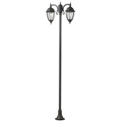 sconto Lampada Palo Alto per Giardino Due Luci Colore Grigio per Esterno Linea Olive Sovil