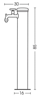 Fontana da Giardino con Doppio Rubinetto Belfer 42/ARRF Antracite