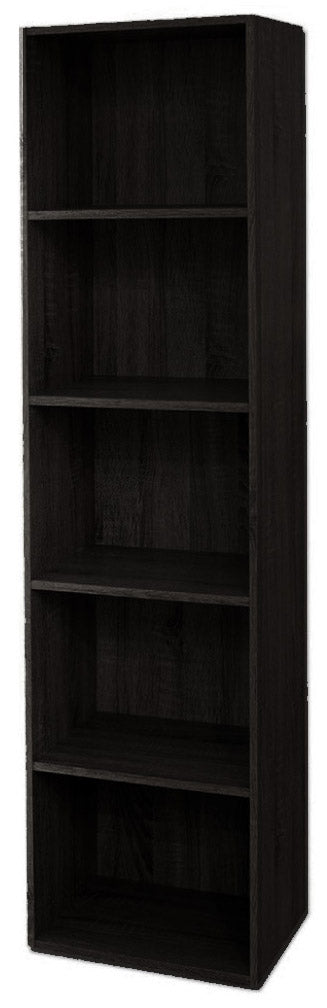 sconto Libreria 5 ripiani 40x29x172 cm in Legno Wengè