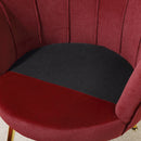 Poltrona Imbottita 76x67x74 cm in Tessuto Vellutato Rosso