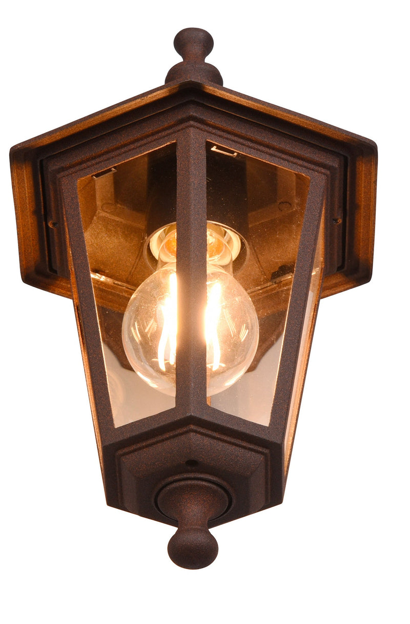 Applique da Esterno Attacco E27 in Alluminio Ruggine 