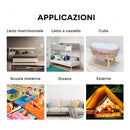 Zanzariera per Letto Pieghevole 190x135 cm Esagonale a Rete Nylon Rosa