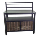 Mobile Bar Angolare da Giardino 296x176xh125 cm in Alluminio Avalon Antracite