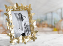 Cornice Butterfly Glam 35x15x38 cm in Ferro e Vetro Oro