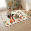 Tappeto Gioco per Bambini 0-3 Anni 200x150x1,5 cm a Tema Foresta Pieghevole e Reversibile in XPE Multicolore      