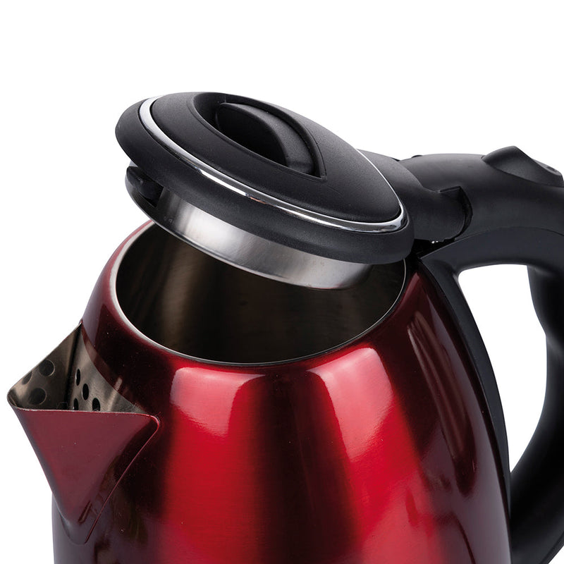 Bollitore Elettrico 1,8 Litri 1800W Kooper in Acciaio Rosso