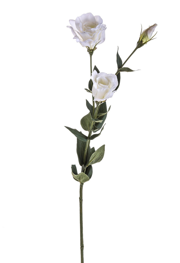 Set 6 Lisianthus Artificiali con Fiori Altezza 75 cm Bianco prezzo